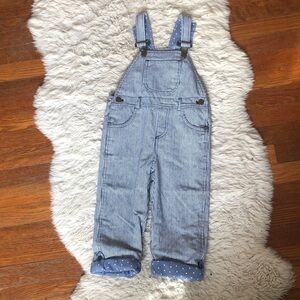 Blue Striped Kids Overalls